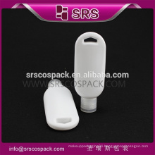 SRS high quality mini shampoo bottle , plastic 50ml 60ml white PET travel shampoo bottle